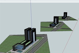 现代电力公司办公建筑设计 SU模型、效果图与电力系统安装一体化方案